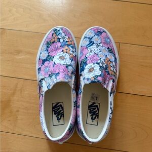 Vans Floral Sneakers - Pink, Blue, White